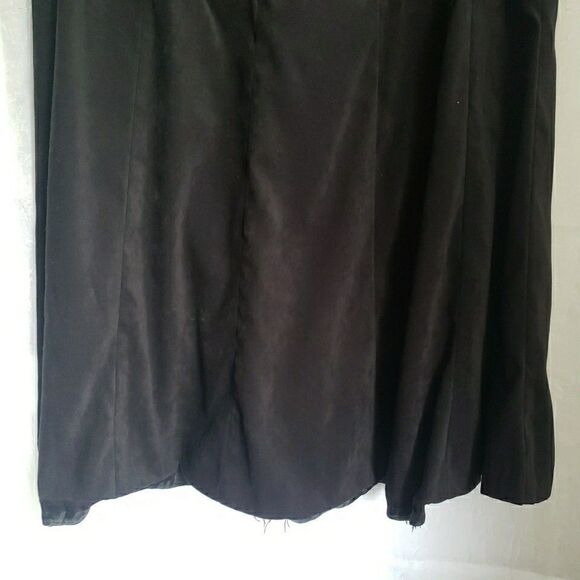 Christopher & Banks Women’s Size 6 A Line Skirt Black Velour Whimsy Goth *FLAW - Picture 3 of 11
